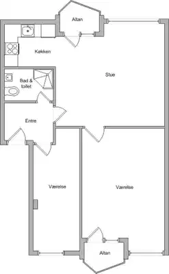 apartment Renoveret 3-værelses lejlighed på Fredensvej