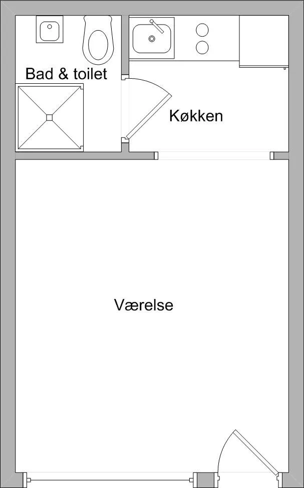 apartment Hyggelig 1-værelses ved Ravnemøllevej