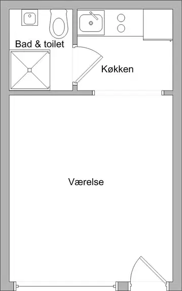 apartment Hyggelig 1-værelses ved Ravnemøllevej