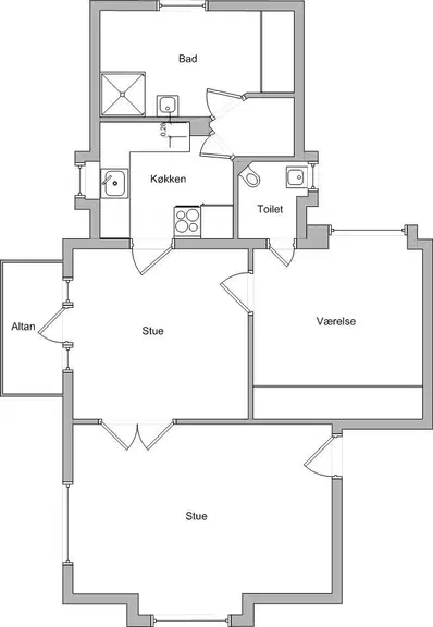apartment 3-værelses lejlighed på Humblevej