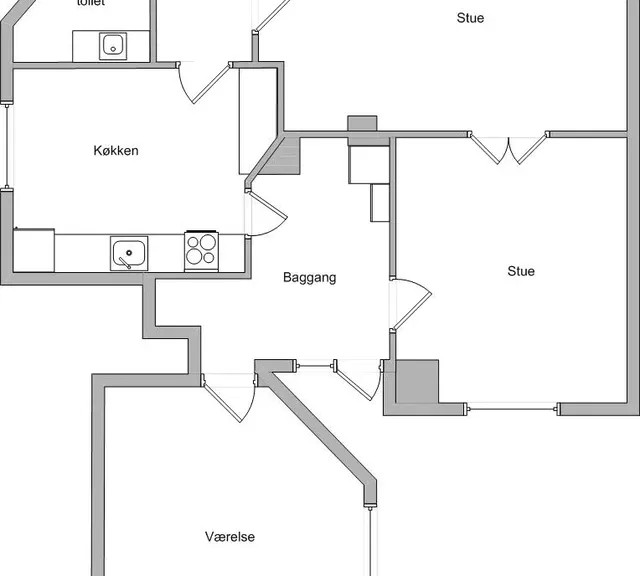 apartment Lys og rummelig 109 m² 3-værelses lejlighed