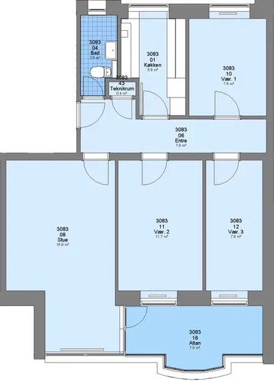 4-room home with large balcony in Øgadekvarteret - Morsøgade, Aalborg - 4