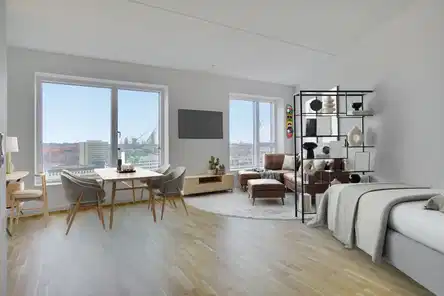 apartment Lys 1-værelses med åben plan ved Grønttorvet