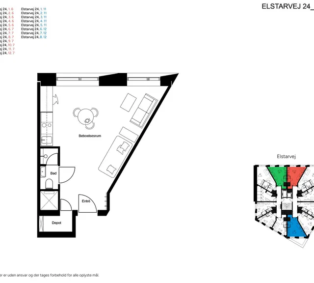 apartment Boliger med udsigt over Valby og fællesfaciliteter