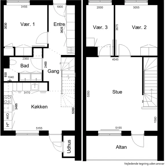 townhouse 4-room terraced house in Aars with balcony