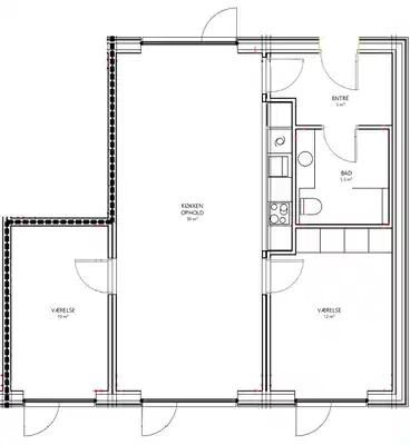 townhouse Moderne 1-plans rækkehuse ud til marker i Helsinge