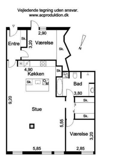 Skøn lejlighed i hjertet af Gentofte (Umøbleret) - Gentoftegade, Gentofte - 1