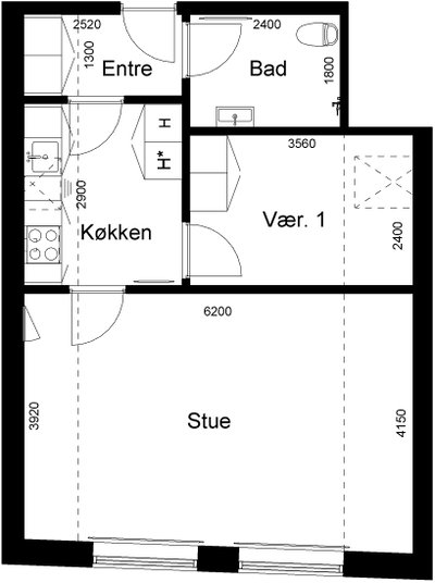 2-værelses apartment i Tim - Hovedgaden, Tim - 4