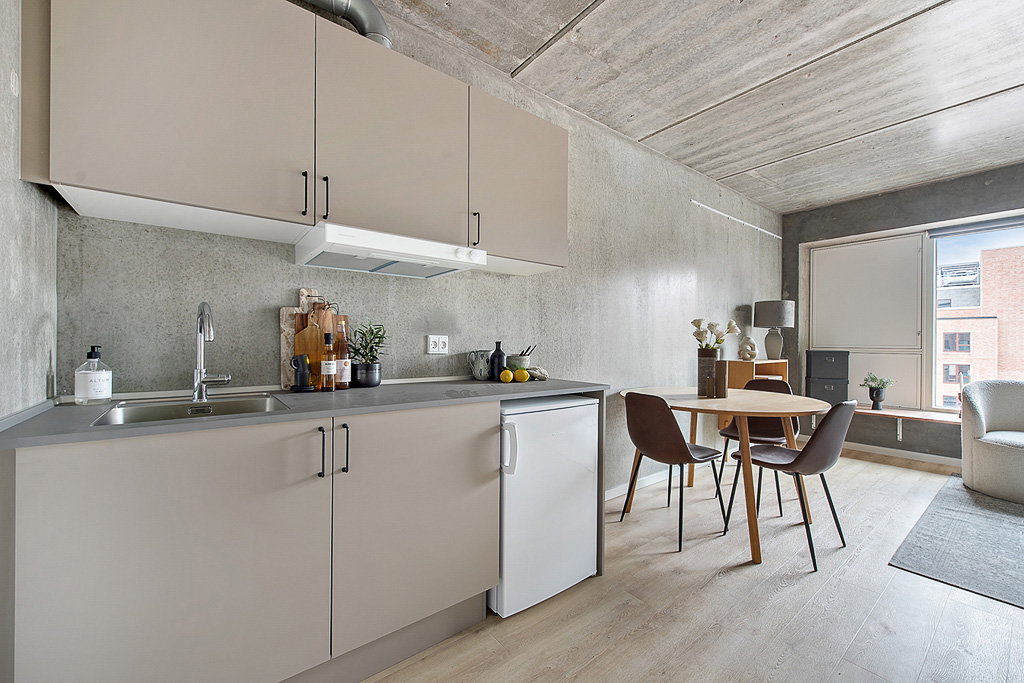 apartment Rummelig 1-værelses studio i moderne ejendom