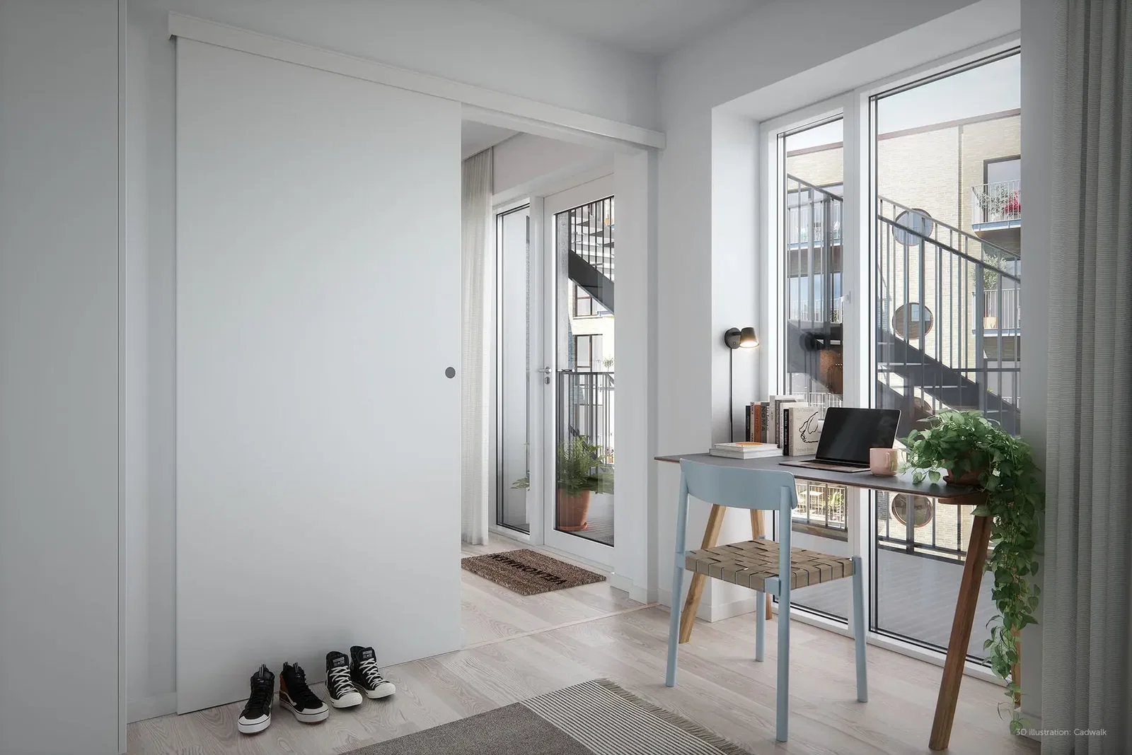 apartment 3-room apartment with south-facing balcony
