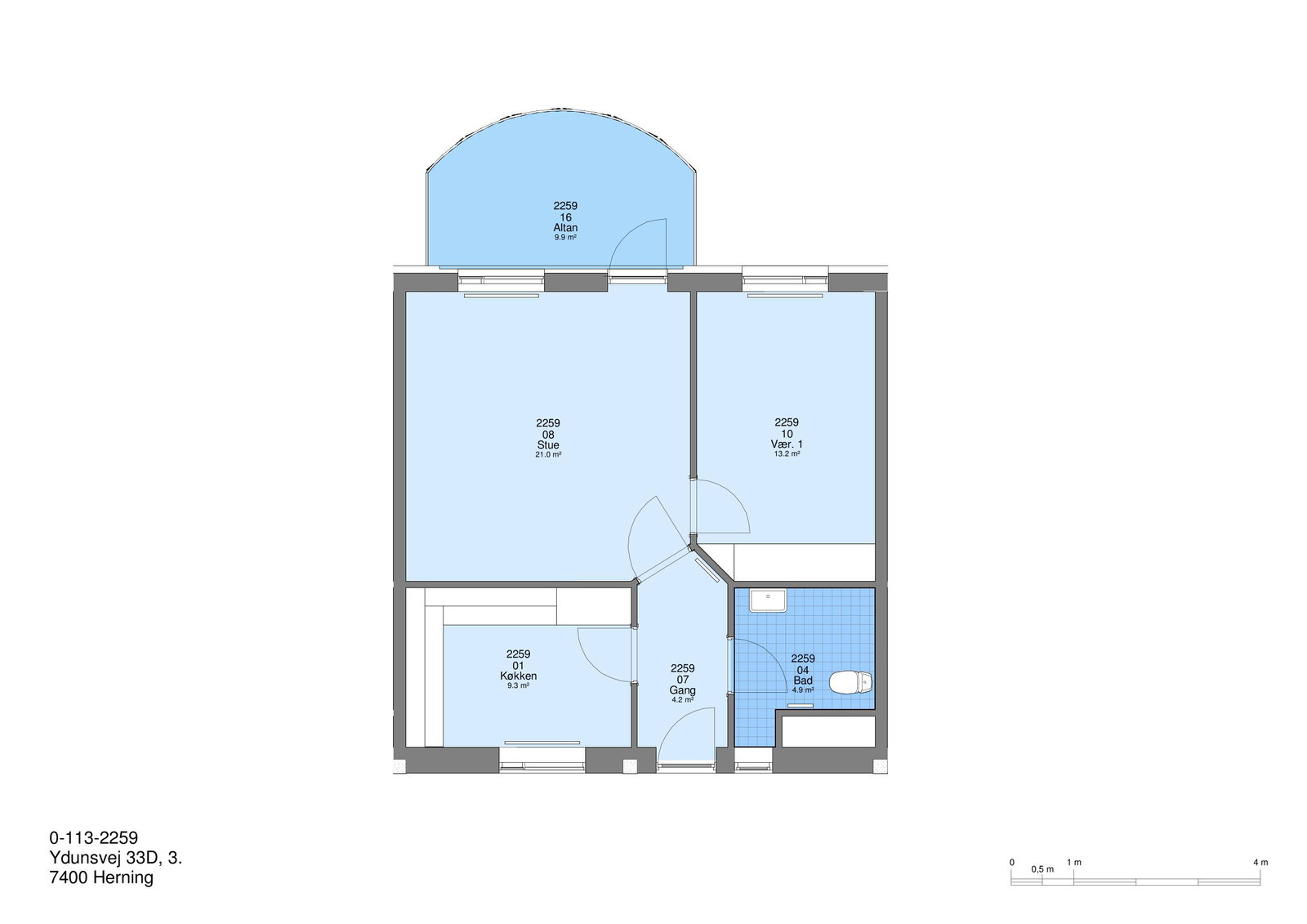 Visual presentation of the listing