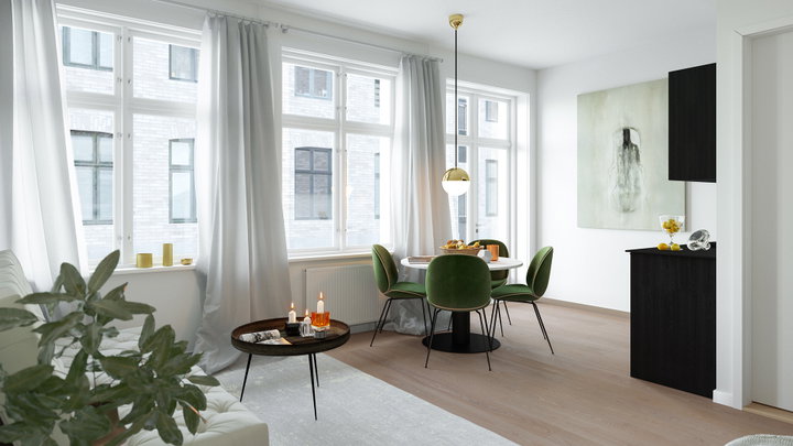 Indbydende lejlighed i kollegie - Jagtvej, København N - 0