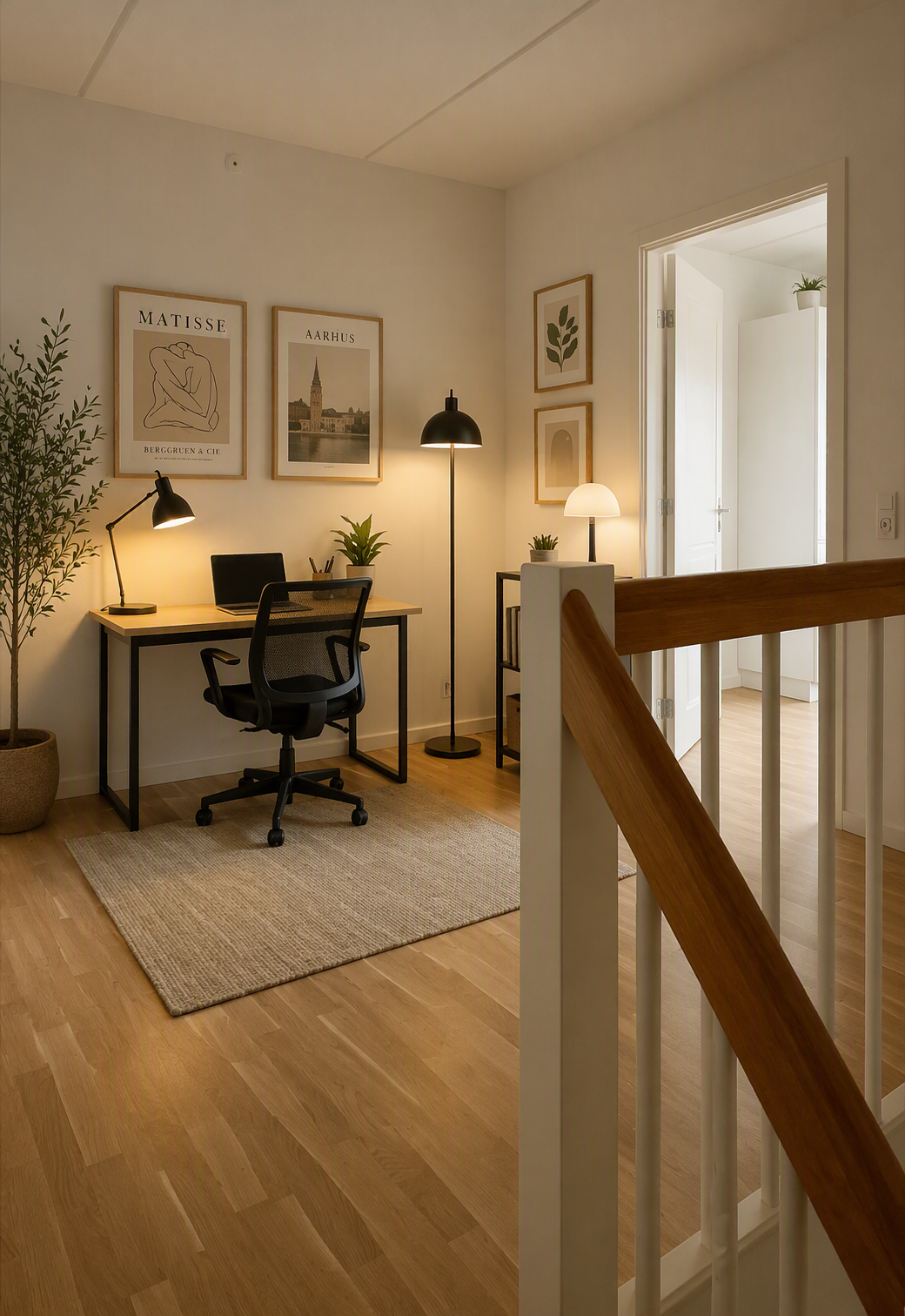apartment Modern Two-Story Apartment with Two Balconies and Extra Room