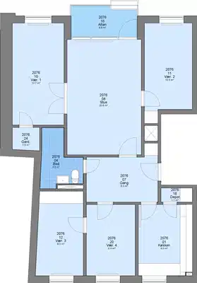 apartment Lækker 5 værelses bolig i Vejgård med altan og udsigt til park