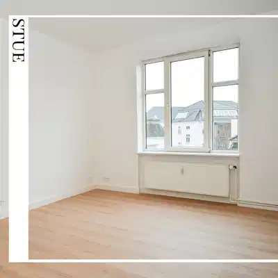 apartment Stor lys lejlighed med højt til loft