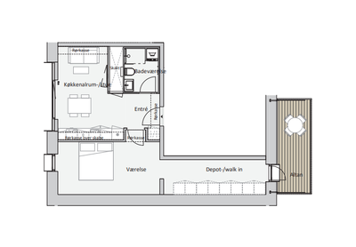 Lys 2-værelses lejlighed 84 m² i Vejle - Holmen, Vejle - 1