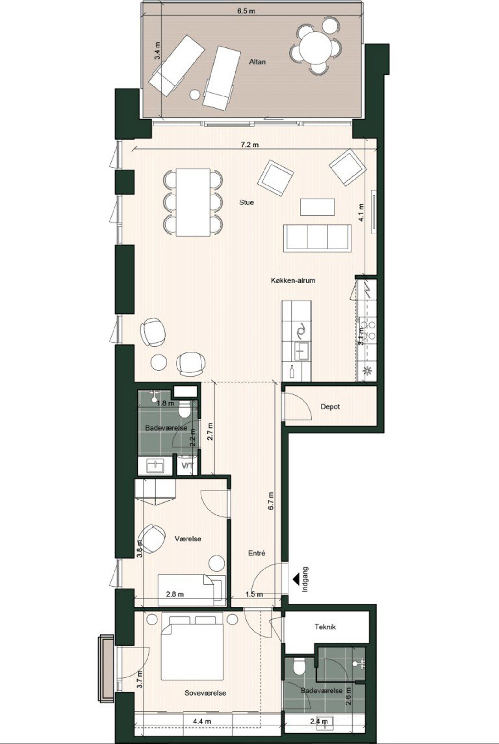 Visual presentation of the listing