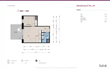 apartment Moderne 2-værelses lejlighed på 54 m2 i Hedehusene