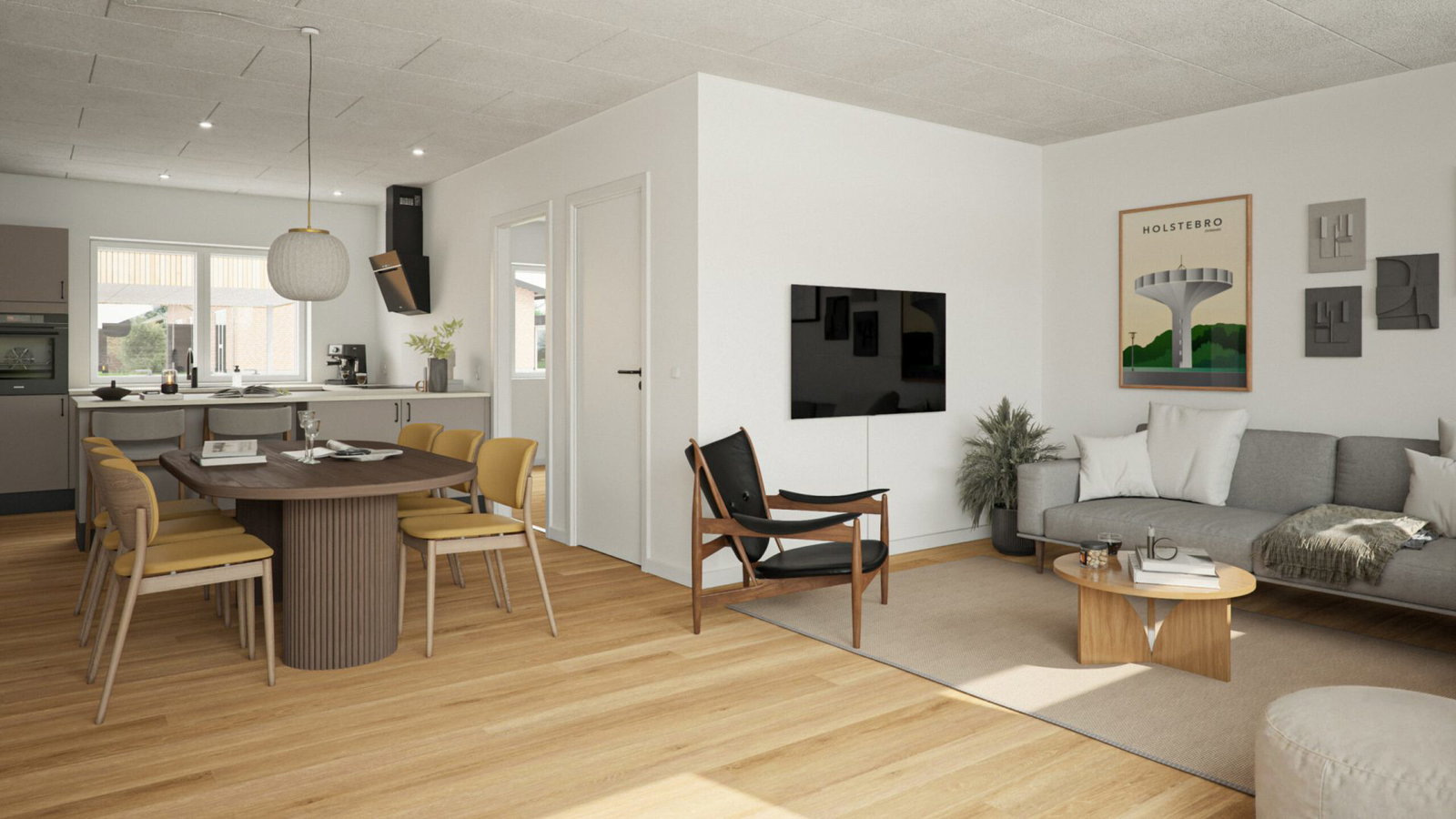 townhouse Rækkehus med 4 værelser og privat have nær natur
