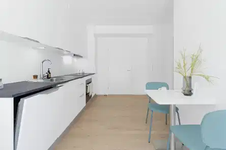 apartment Bright apartment with balcony and laundry column