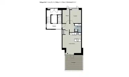 apartment Lyse 3-værelses lejlighed i Rødovre