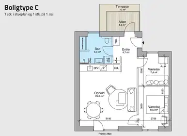 Visual presentation of the listing