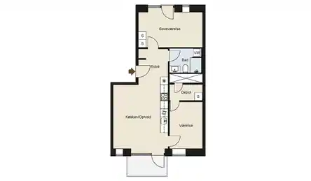 apartment Bright 3-room apartment with balcony and storage room