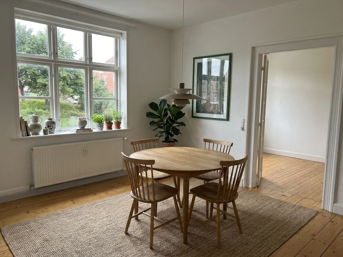 apartment Lejlighed med plankegulve og opvaskemaskine