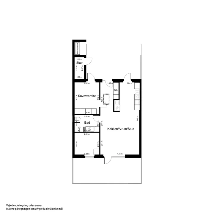 3-værelses rækkehus i ét plan for 55+ - Søndermarksvej, Haslev - 4