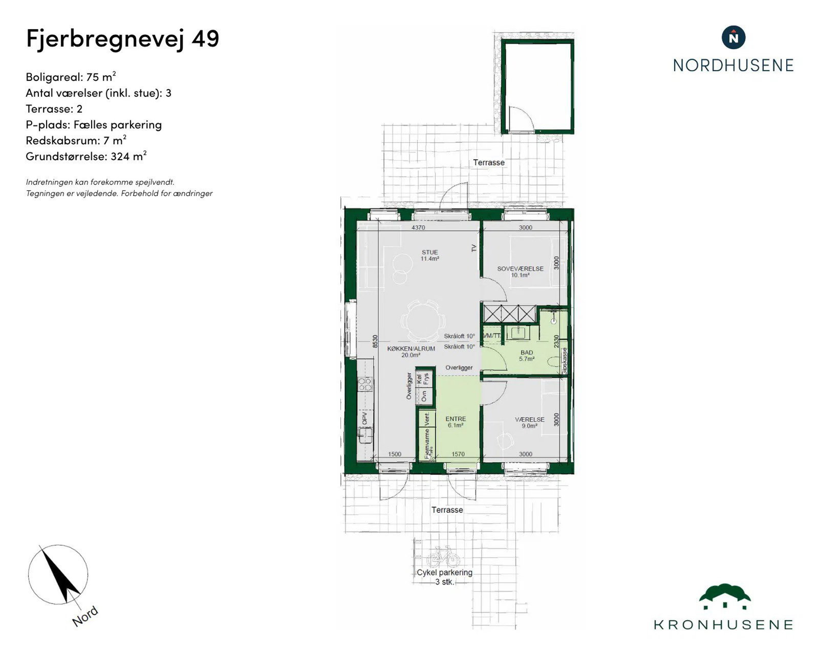 Visual presentation of the listing
