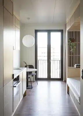 room Studiolejlighed med fransk altan i Nordhavn