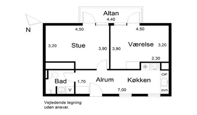 Lejlighed med altan nær by og natur - Møllehatten, Risskov - 2