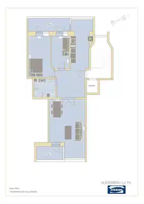apartment Delevenlig 3-værelses med to altaner på Vesterbro