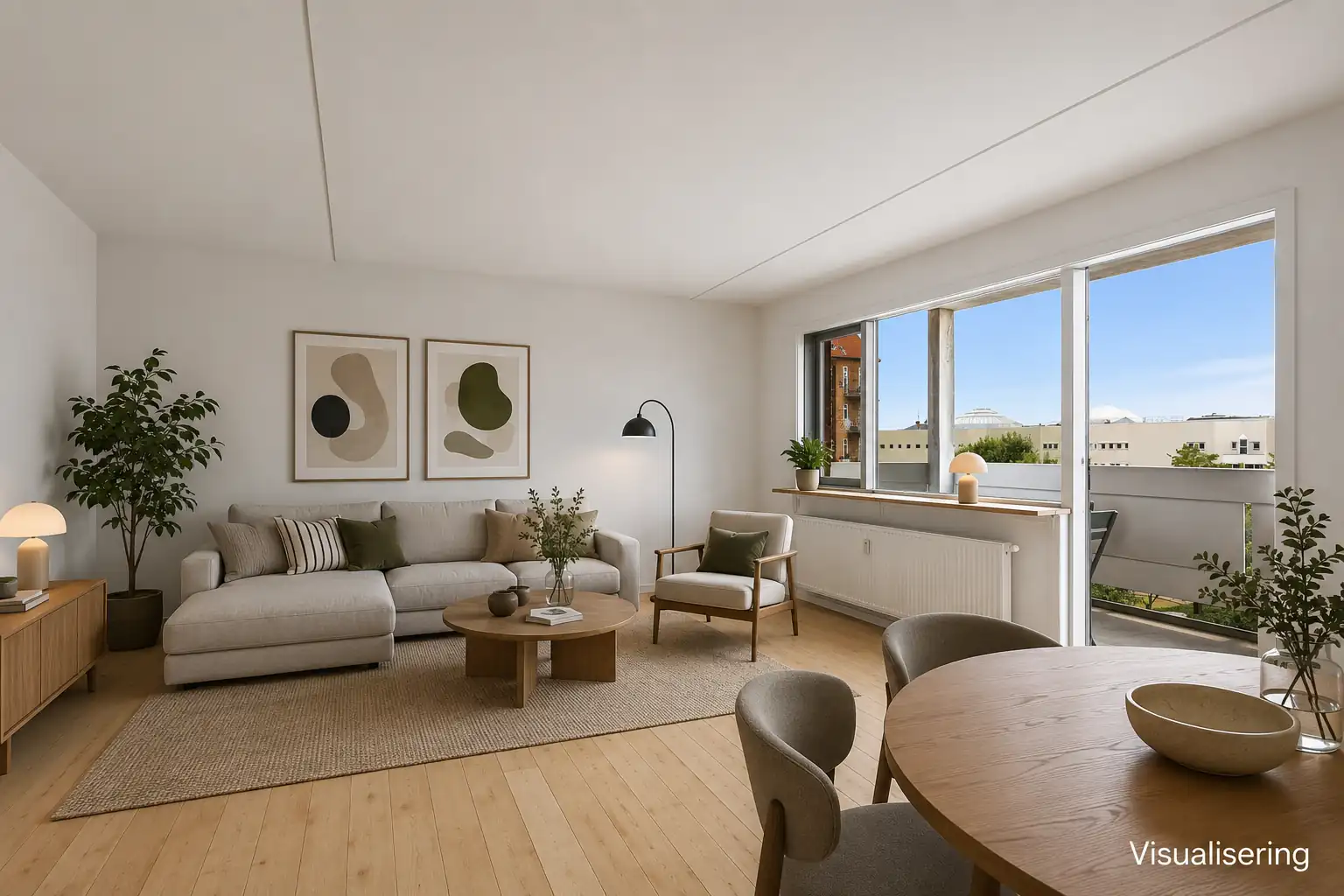 apartment Lys og rummelig 2-værelses lejlighed med altan på Frederiksberg