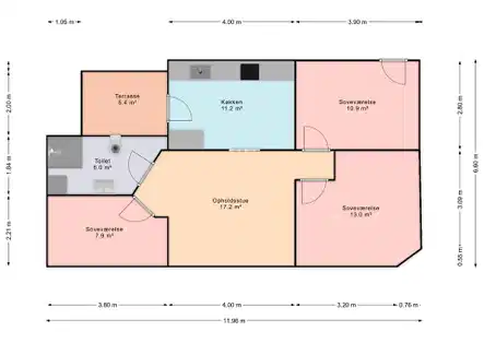 apartment Newly renovated apartment with terrace in Skive city centre