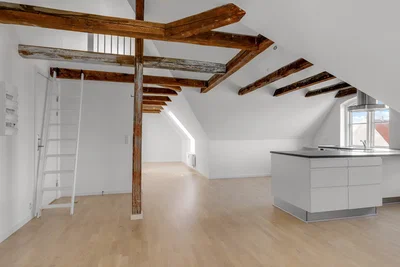 Lys 2-værelses taglejlighed på 110 m2 med stor tagterrasse, parkering og husdyr tilladt - Torvet, Horsens - 2