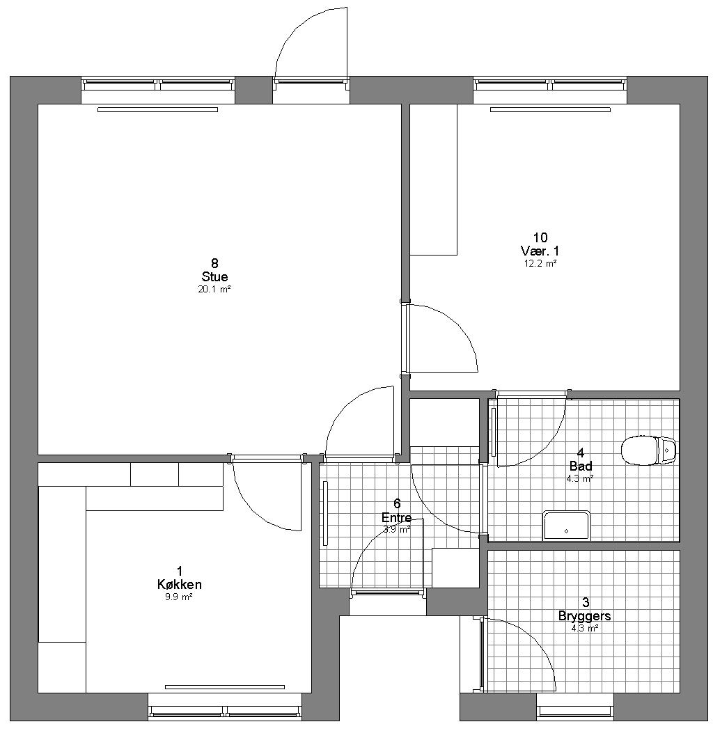townhouse Almen bolig med 68 m² i naturskønne Vissenbjerg