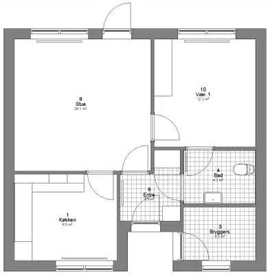 townhouse Almen bolig med 68 m² i naturskønne Vissenbjerg