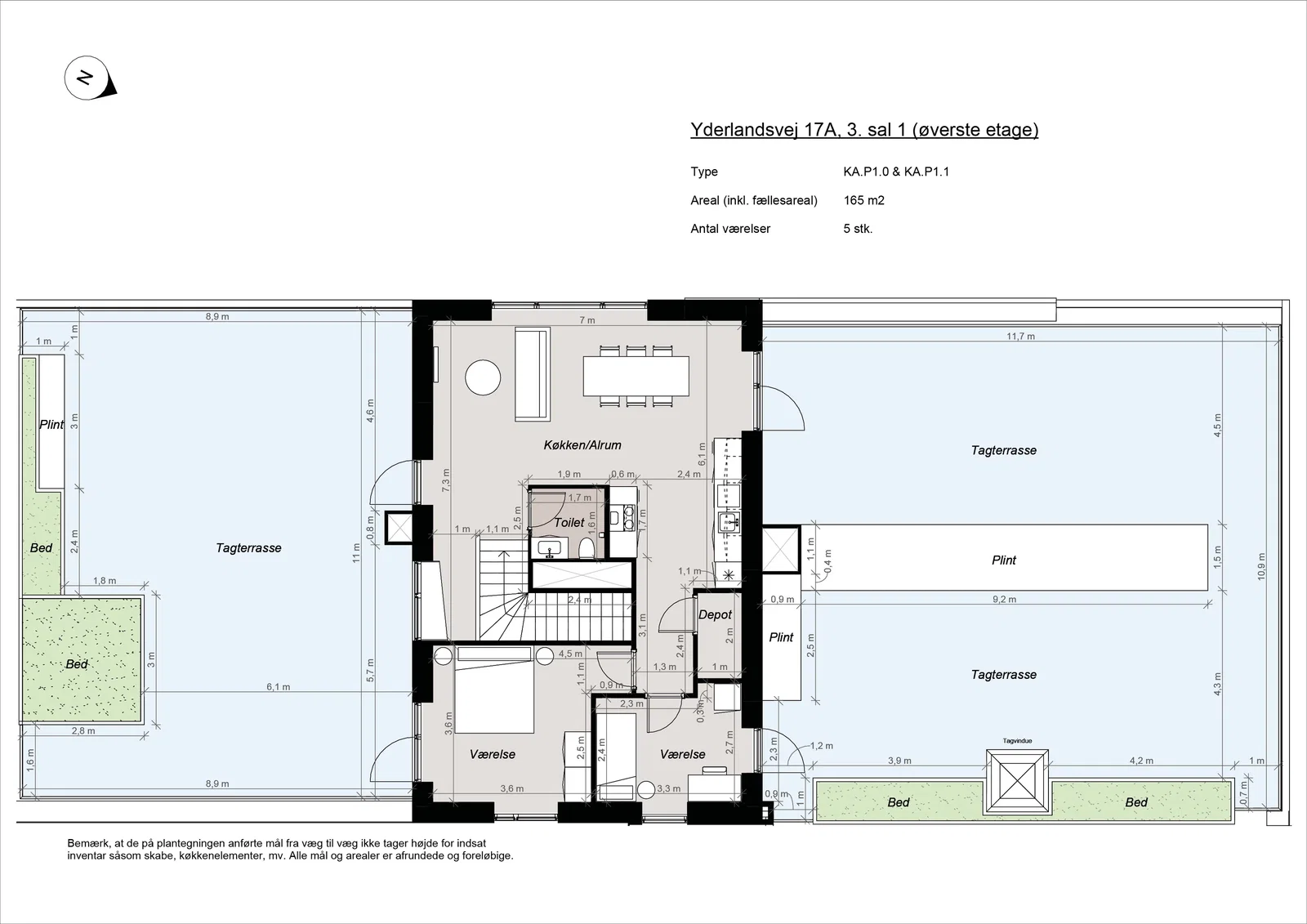 Visual presentation of the listing