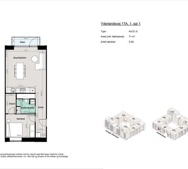 apartment Moderne 2-værelses bolig nær Amager Strand
