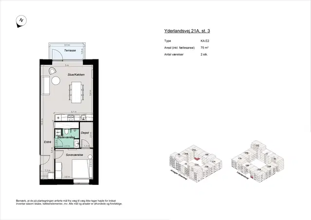 apartment 2-værelses lejlighed tæt på Amager Strand