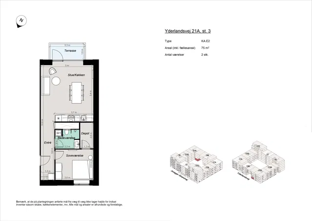 apartment 2-værelses lejlighed tæt på Amager Strand