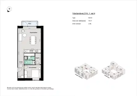 apartment 2-room apartment close to Amager Strand