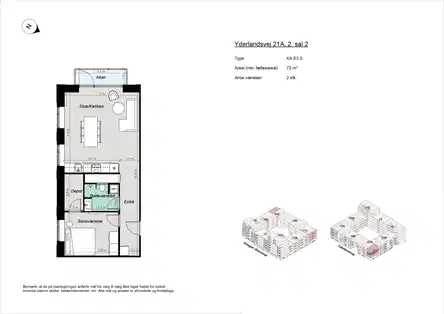 apartment 2-værelses lejlighed tæt på Amager Strand