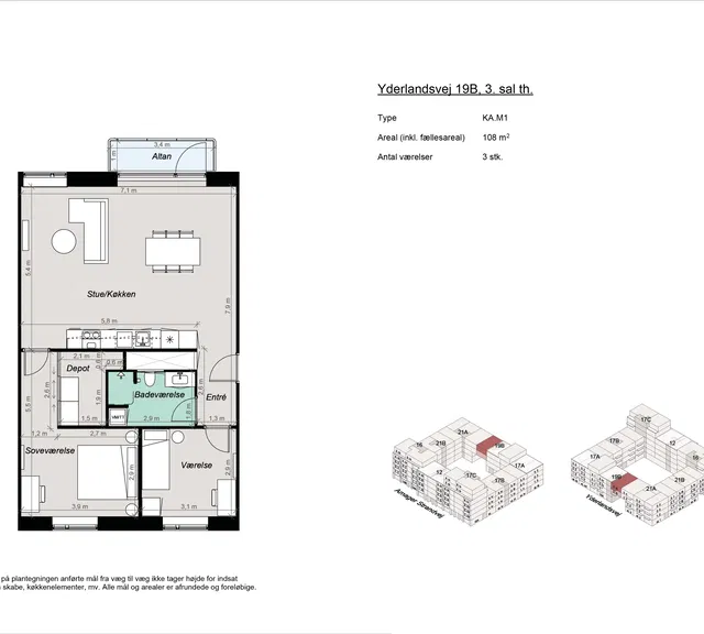 apartment Moderne 3-værelses bolig nær Amager Strand