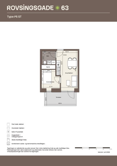 Moderne 1- & 2-værelses ved Nørrebro/Østerbro - Rovsingsgade, København N - 1