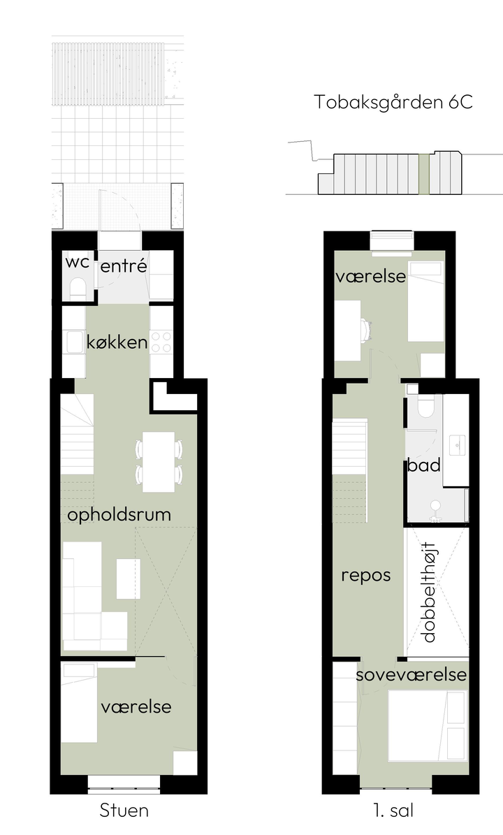 Moderne rækkehus til leje i Horsens - Tobaksgården, Horsens - 0