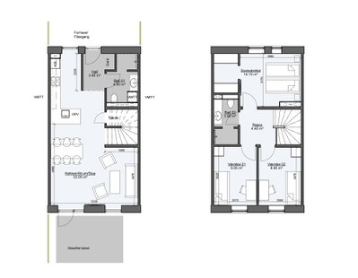 Rækkehus i moderne bofællesskab - Guldsmedestien, Nivå - 1