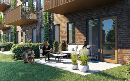 apartment Lys 3-værelses lejlighed med sydvestvendt terrasse