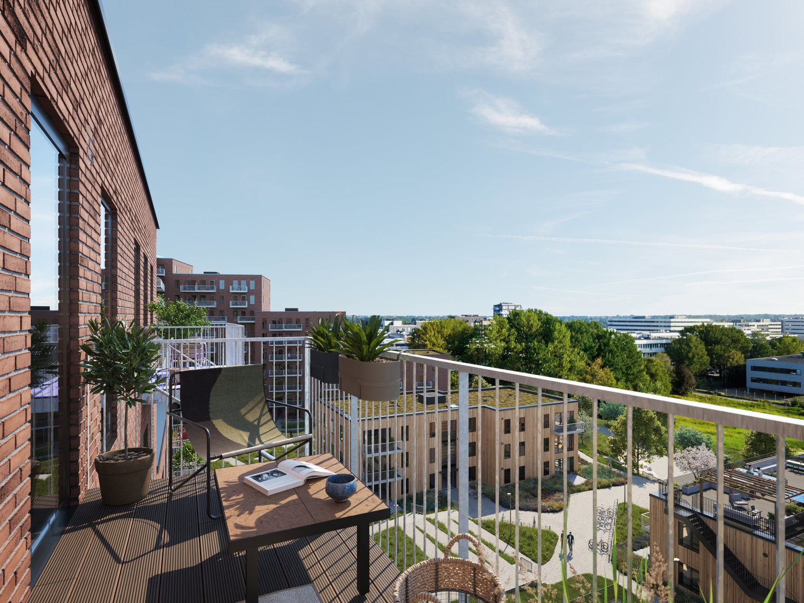 apartment 3-værelses lejlighed i Herlev med fælles gårdrum